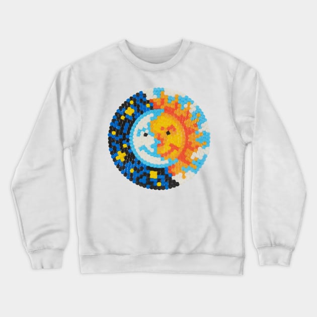 Sun and Moon illustration Crewneck Sweatshirt by Russell102